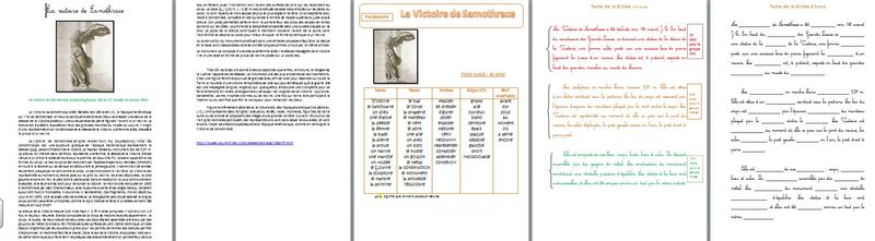 français : orthographe - dictée de l'art - la Victoire de Samothrace